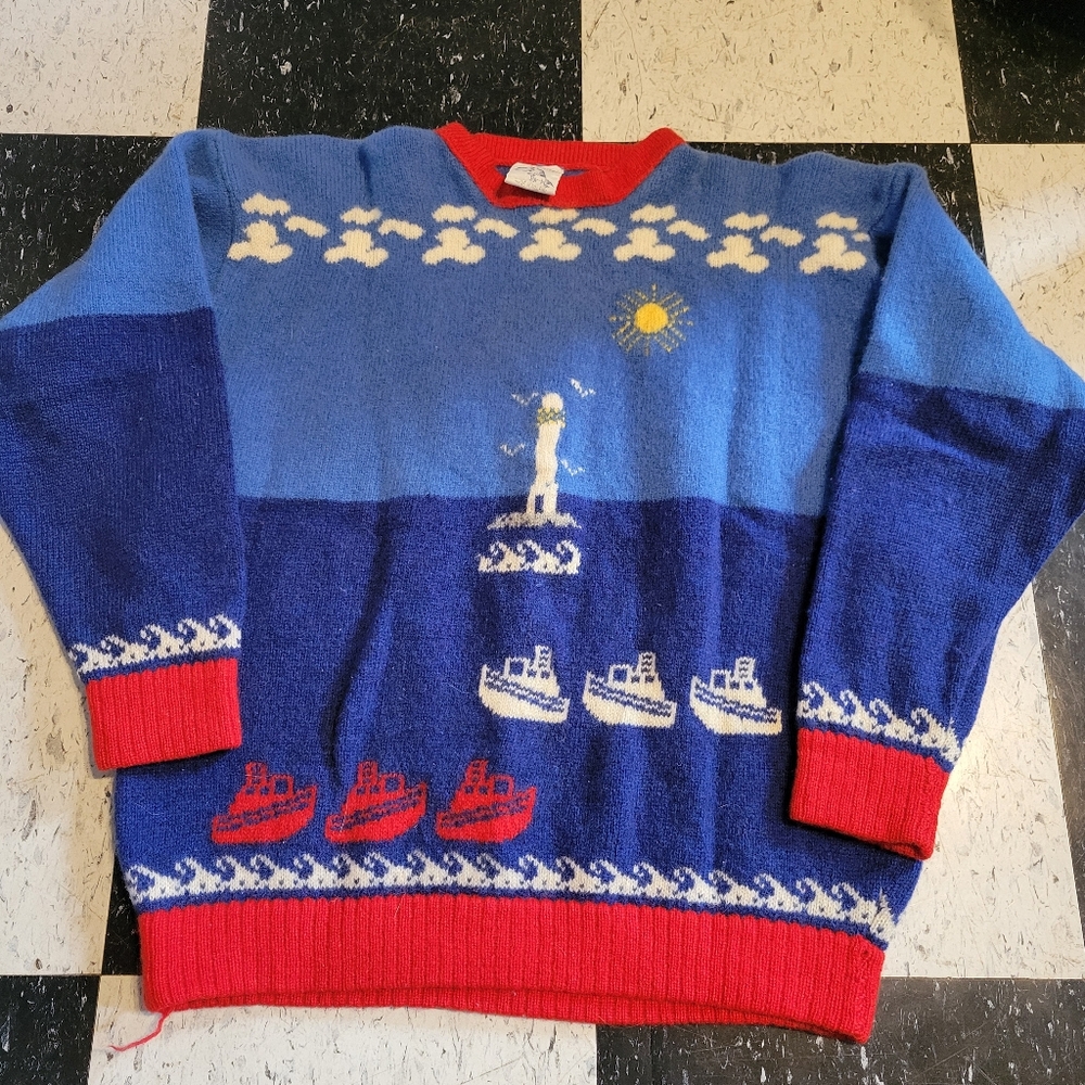 Vintage Knitwear By Sylvia Connell Pure Wool Sweater
